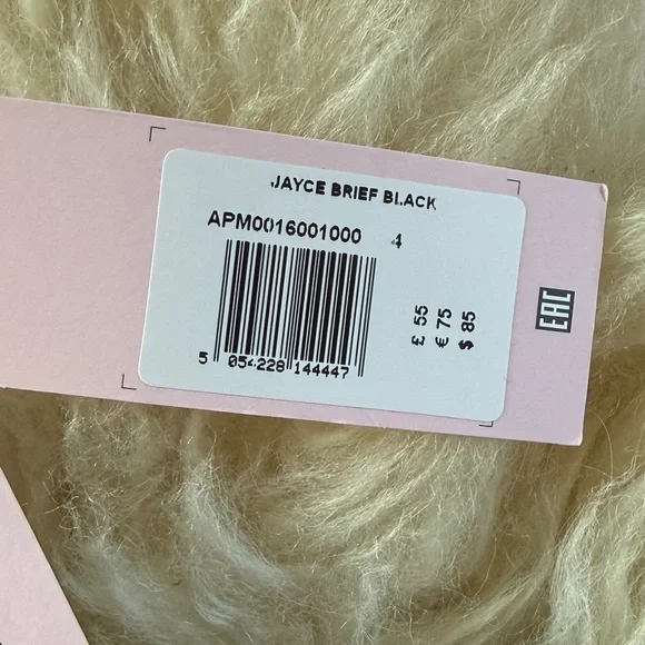 Agent Provocateur Jayce Floral Lace Brief - Black BNWT - size 4 - Picture 4 of 5